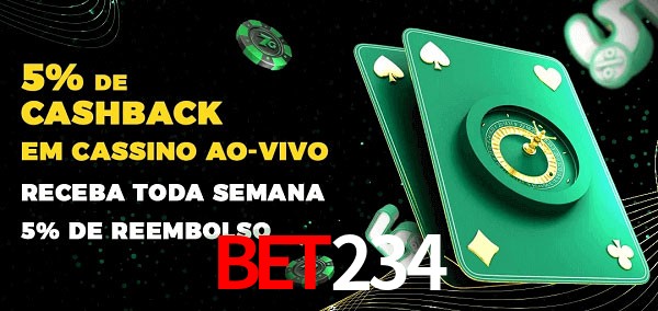 Promoções do cassino ao Vivo BET234